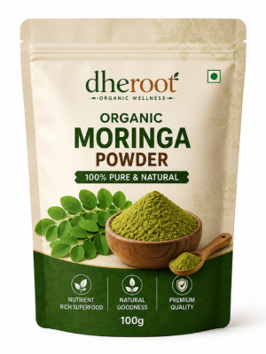 Dheroot Organic Moringa Powder 100g | Premium Herbal Superfood